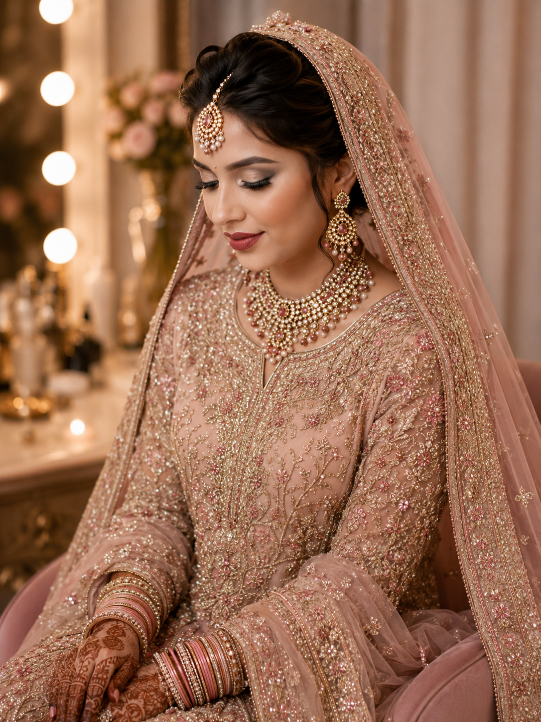 Bridal beauty styling