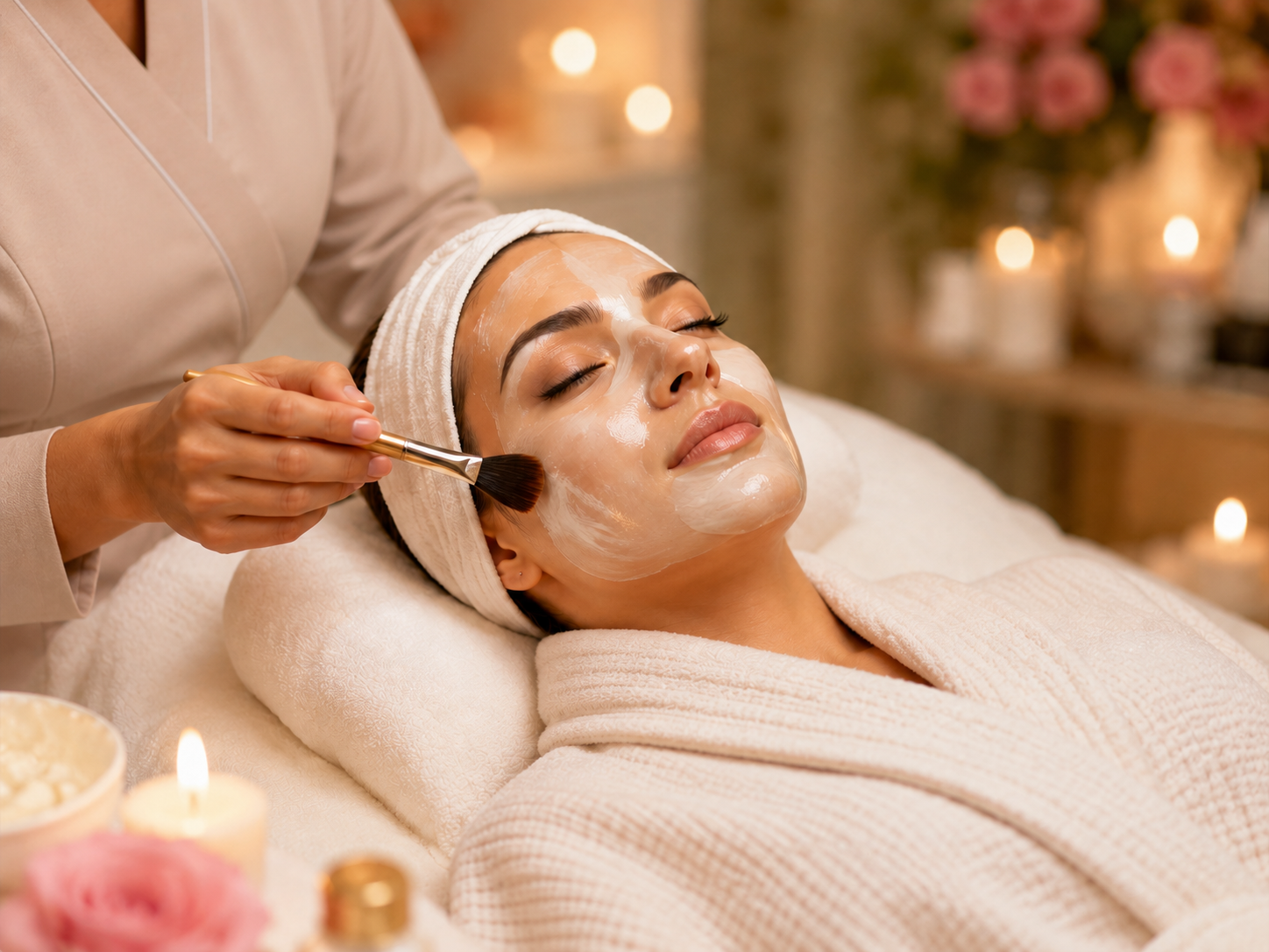 Relaxing facial treatment