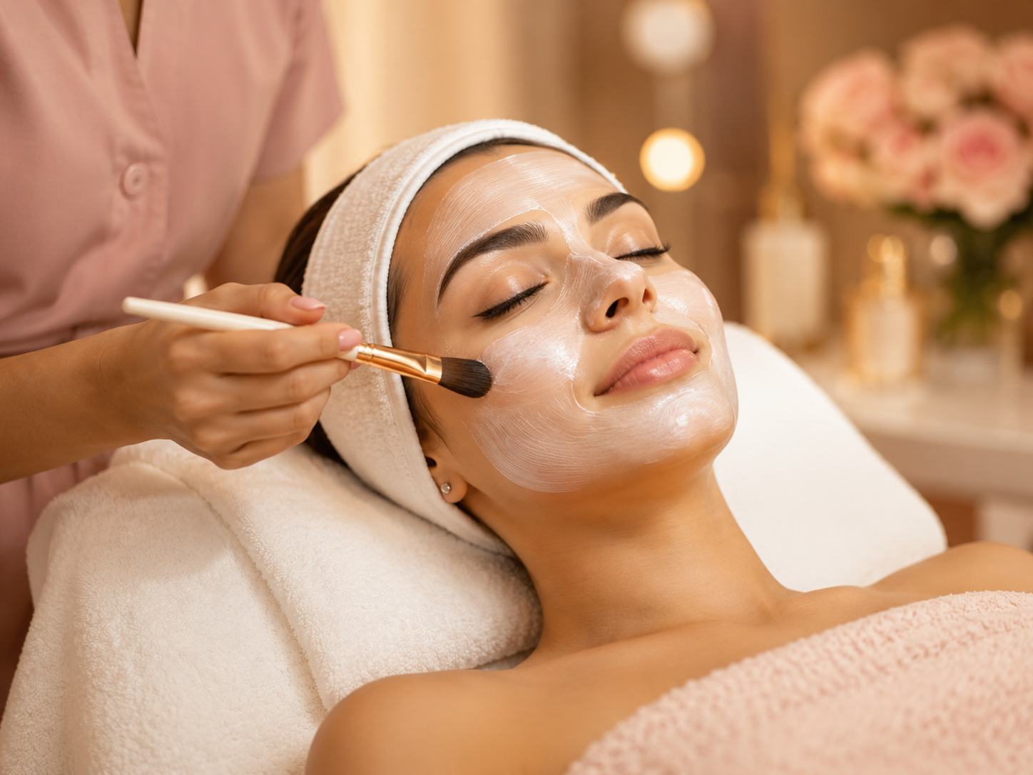 Relaxing facial treatment